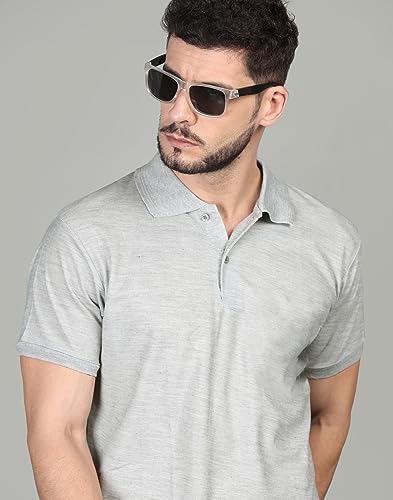 Image of INKKR Men's Casual Polo Neck Half Sleeve Solid T-Shirt (Pack-3)