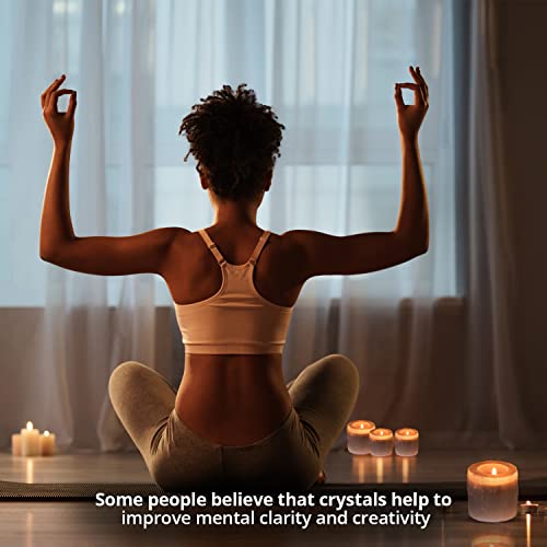 NORTHLANDZ Selenite Crystal Candle Holder, Hand Crafted Morocco Tealight Candlestick Holder for Healing, Meditation & Yoga, Ideal for Gift & Bedroom Decor by Crystals - Image 3
