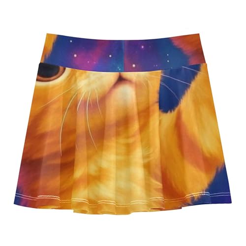 Athletic Shorts Girls Skorts Cute Kitten Reaching Taco Vibrant Tennis Skirts for Kids Cool Pink Teen Cheer 3t2