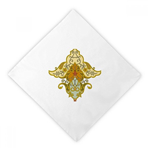 Servilletas de tela blancas de estilo barroco moderno para almuerzo DIYthinker, 2 uds 2