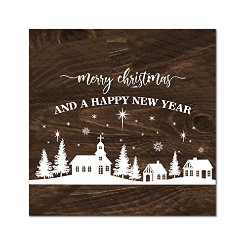 Panneau mural bois Merry Christmas décoration salon maison
