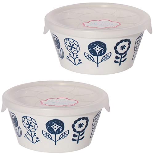 みのる陶器(Minorutouki) 小鉢 プランタリー フラワーリング 呉須 280ml 蓋付軽量切立鉢 2個入