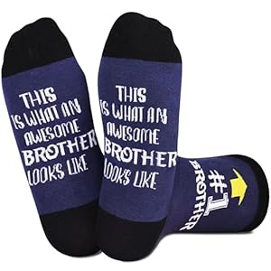 Jeasona Brother Gifts Sokken 9-11 Kerstcadeaus voor Broer Kerstcadeaus Grappige Geschenken voor Broers Verjaardag Kerstcadeaus voor Broer Volwassen Verjaardagscadeaus voor Broer Cadeau voor Broer