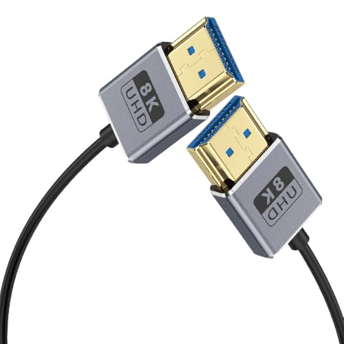 Cable HDMI 8K 60Hz ultradelgado y flexible con soporte HDR para pantallas UHD