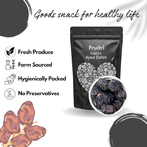 Image of Fruitri Rich Heritage And Irresistible Flavor Of Fresh Ajwa Dates 1Kg, Nature's Superfood For Nourishment, Wellness, And Pure Delight