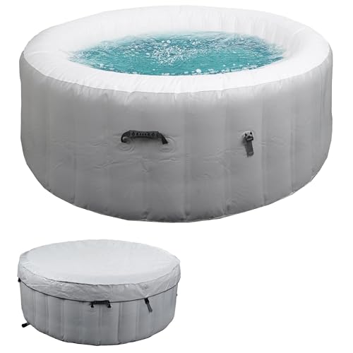 Mendler Whirlpool HWC-N97, Ersatz-Pool 4 Personen, In-/Outdoor aufblasbar PVC laminiert, rund...