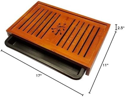 Bamboo GongFu Tea Serving Tray L17 x W11 x H2.5