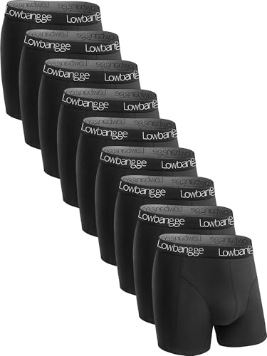 Lowbangge Calzoncillos Hombre Boxer, Pack de 9 Unidades, Algodón