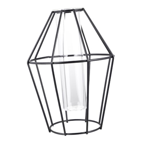 Cabilock 1 Pc jarrón de Granja florero decoración de la habitación Ornamento decoración Vegetal Jardinera Inferior Creativa Tubo de Flores Hierro Forjado Maceta arreglo Floral