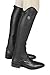 Huntley Equestrian Custom Fit Premium Leather Half Chaps, Black, Small Tall