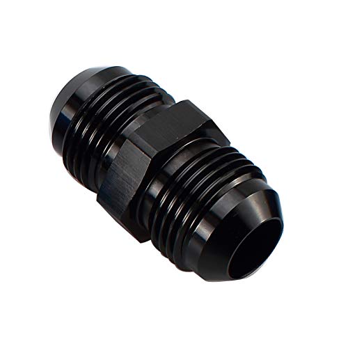 Aluminum -16 AN Male Flare to 16AN Male Coupling Hose Union Fuel Fitting Adapter Black Anodized