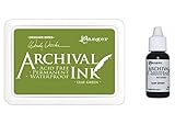 Ranger Wendy Vecchi Archival Leaf Green Permanent Dye Ink Stamp Pad & Re-Inker