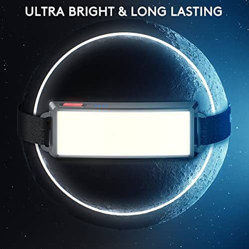 Linterna frontal LED para trabajar sin cortes de luz con batería recargable e impermeable 3