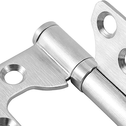 Zoenhou 12 Pcs 4 X 3 Inch Silver Non Mortise Door Hinges, Heavy Duty Brushed Nickel Flush Door Hinges, Stainless Steel Door Hinges With Screws #TOP2