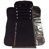 Mostruário estojo para jóias grande para organização em veludo preto (Preto)