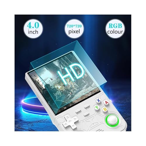 Image of R36 Ultra Handheld Game Console - 64GB with 20000+ Built-in Games, 20+ Emulators, 3000mAh Rechargeable Battery, Linux System, 4.0 Inch IPS Screen, Portable Retro Pocket Arcade (Multicolor)
