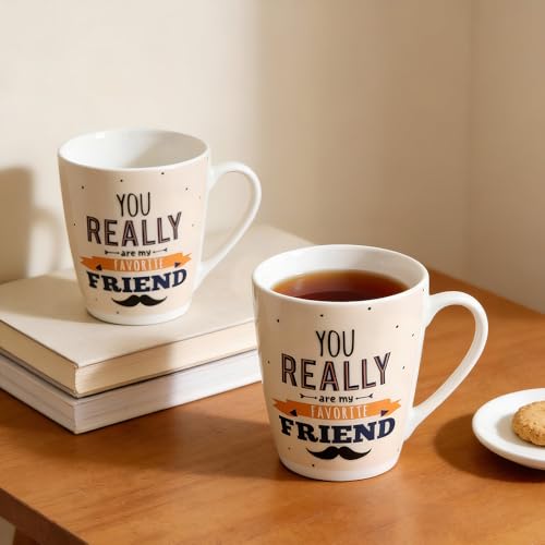 Image of UPC Milk Mug Set of 2 Elegant Design | Large Capacity Mugs for Home, Kitchen & Gifting (GreenMulticolor)