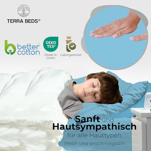 Terra Beds Premium Spannbettlaken 60x120 cm - 160g/m2-100% Hochwertiges Oeko-TEX Baumwoll Jersey Kinder Spannbetttuch – Erhältlich in 10 Farben