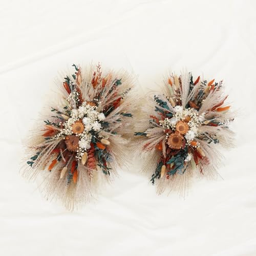 Decoración Boda Boho Arco de Flores Pampas Pequeño miniatura 2
