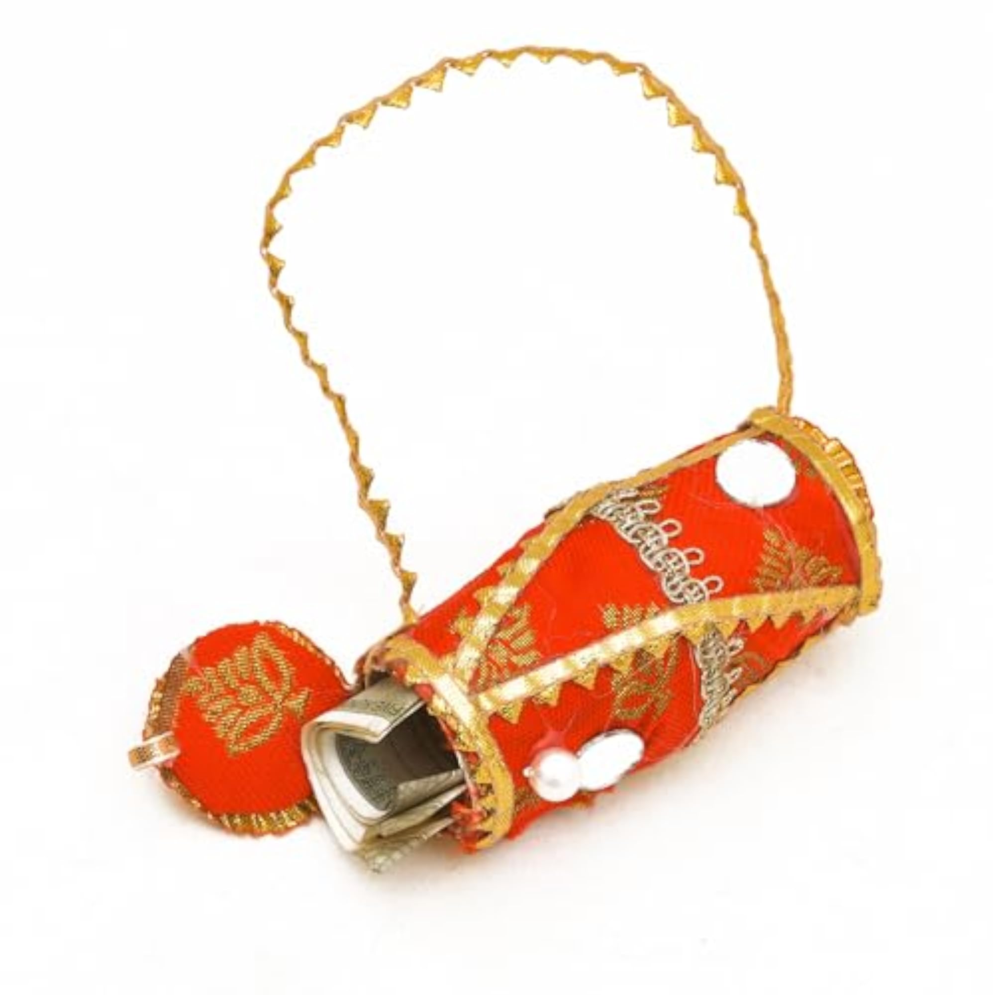 Traditional Indian Decorative Money Pouch, Embroidered