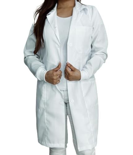 Jaleco Feminino Tradicional Botão Manga Longa Com Punho Oxford Acinturado Cor:Branco;Tamanho:M