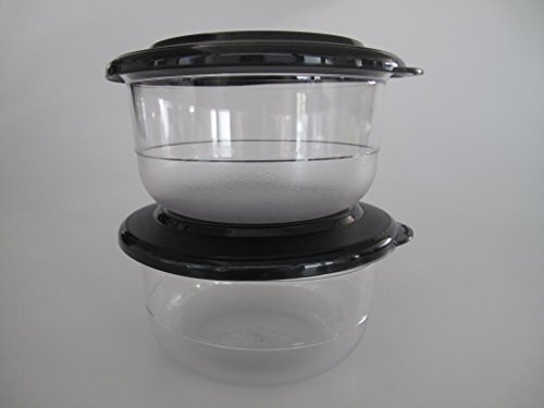 TUPPERWARE Tafelperle 450ml schwarz (2) Tafelfein Schale Servieren Classic Royal 15553