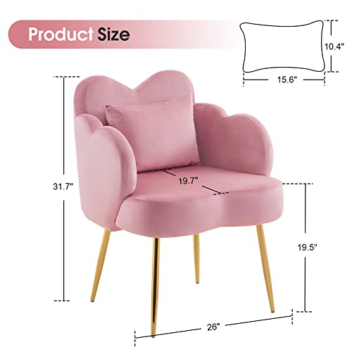 Barberpub Living Room Chair, Nail Chair For Nail Tech With Backrest, Modern Salon Chair With Velvet, Makeup Beauty Vanity Chair 3522 #TOP2
