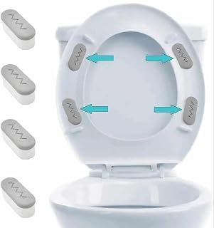 TECHZOCO Amortiguadores Autoadhesivos para Tapa de Inodoro, Cojín De Asiento De Inodoro Adhesivo, parachoques de asiento de inodoro, Tope de Asiento de Inodoro, parachoques bidé, Adhesivo, 4 unidades