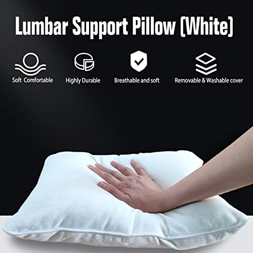 Kasato Lumbar Support Pillow For Car, Back Pillow Seat Cushion Back Support Cushion For Car Seat, White #TOP3