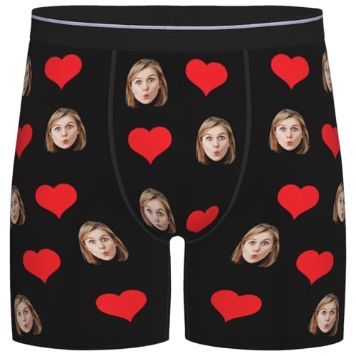 Personalized Boxers for Birthday Christmas,Custom Boxers for Men Boyfriend Gifts Father Husband Shorts