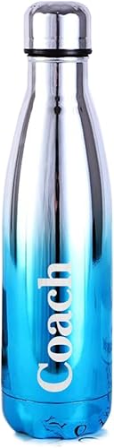 Botella de agua aislada personalizada al vacío, acero inoxidable, 12 horas de calor y 24 horas de frío, 17 onzas, botellas para escuela, oficina y