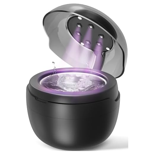 Limpiador Ultrasonidos, 50.000 Hz Limpiador Ferula Dental, 250 ml Ultrasonidos Limpieza, Ultrasonic Cleaner con 6 Lámparas UV para Retenedor, Fundas, Retainer, Dientes Postizos, Plata Joyas