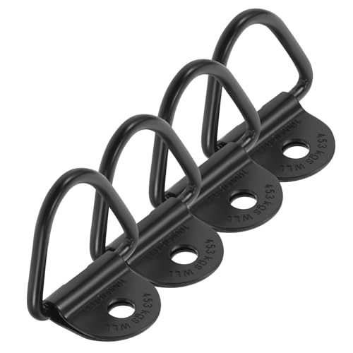 ELAYARD 4pcs Steel Trailer d Rings Bolt-on Tie down Anchors Heavy Duty Truck Cargo Retaining Pins Screws and Washers for Trailer and Truck Bed Lashing