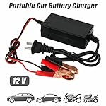 12V Automatic Lead Acid Battery Charger, 1.2A Smart Fast Trickle Fully Automatic Battery Charger Maintainer for Car…