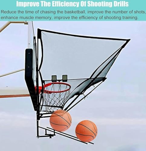 Automatic Basketball Returner - Hanging Ball Return Machine for Easy Shooting Practice Foldable Design with Storage Bag for Outdoor Use