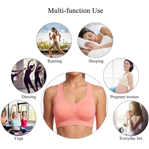 Image of Seamless Comfort: Padded Slip-On Sports Bra for Women - Effortless Support and Style (Free Size-Best for 30 to 36 Boob Size)