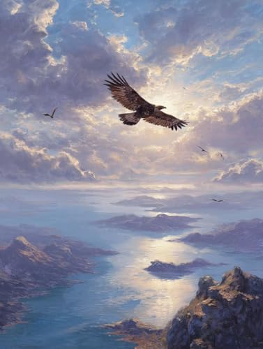 Diamond Painting aigle paysage 5D kit complet adulte 30x40cm