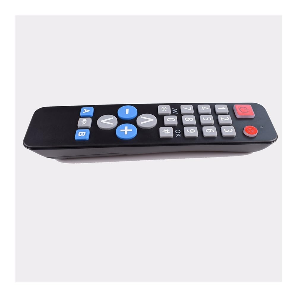Telecomando universale for 2 dispositivi con funzione di apprendimento, copia codice IR for TV VCR STB DVD DVB, TV BOX, facile for gli anziani.