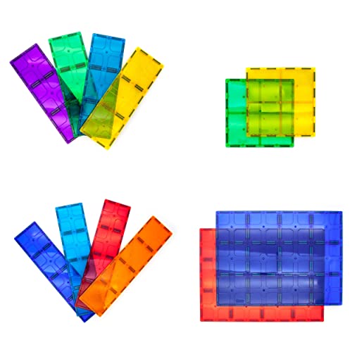 Picassotiles Kids Toy Magnetic Building Blocks Magnet Tiles Supersized 12Pc Large Stabilizer Base Jumbo Xl Plate Foundation Education Construction Kit Engineering Stem Children Learning Stacking Set #TOP2
