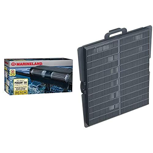 MarineLand PF0350B Penguin Power Filter, Upto 75 Gallons, 350 GPH & Refillable Media Cartridge