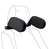 ★ 【Material de Alta Calidad】El reposacabezas del asiento para el automóvil está hecho de terciopelo suave y espuma viscoelástica espesa. Tiene un rebote lento, sin olor y más cómodo que evita los dolores de cabeza, de cuello o de hombros en la carretera.
