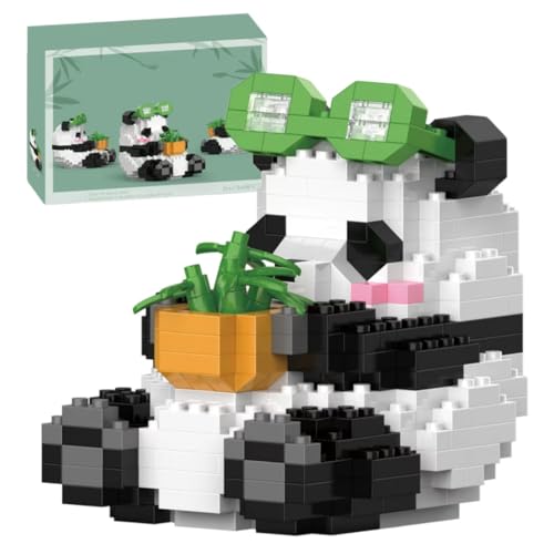 NHPY Bloques de Construcción Panda, Lindos Ladrillos de Animales Panda, Juego de Ladrillos de Construcción, Mini Animales, Regalo para Adultos, niños, para Edades de 9 años en adelante, 348 Piezas