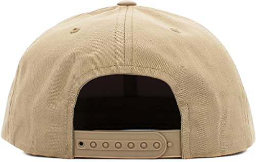Image of KBETHOS Classic Snapback Hat Blank Cap Underbrim Cotton Wool Blend Flat Visor Adjustable Unisex