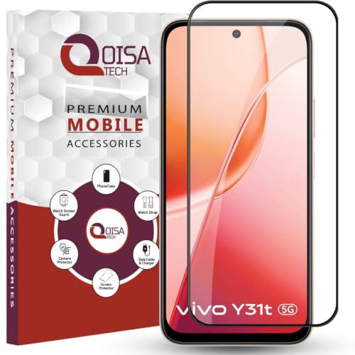 Image of Premium Tempered Glass Screen Protector Guard For Vivo Y31t 5G (6.75 Inch, Pack of 1) | Edge to Edge Coverage With Easy to installation kit