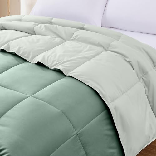 Image of Modern Threads Down Alternative Reversible Comforter Ivory /Sage Green King