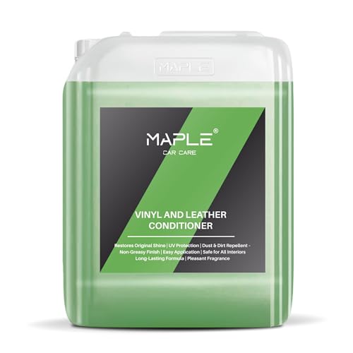 Image of Maple Car Care Vinyl & Leather Conditioner (5 Litre) | Car Interior Cleaner & Protectant for Leather Seats, Dashboard & Upholstery | UV Protection, Restores Shine & Non-Greasy Finish