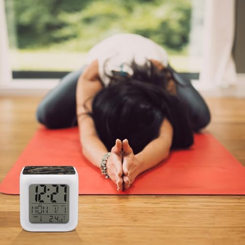 Reloj digital de moda con pantalla de temperatura y luz nocturna de dragón 8