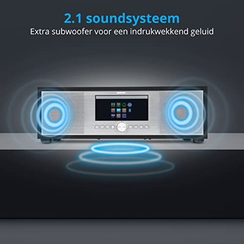 MEDION P66400 2.1 All in One Audio Systeem met Subwoofer (Internet Radio, DAB+, CD, MP3, Spotify Connect, Amazon Music… - Image 6