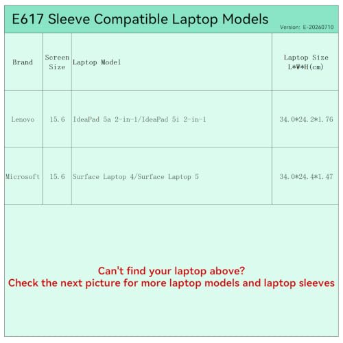 Image of Smatree Elite Laptop Sleeve for 15.6 inch Lenovo IdeaPad 5a /5i 2-in-1,Microsoft Surface 5 /4, Protective Laptop Case with Pocket(E617)