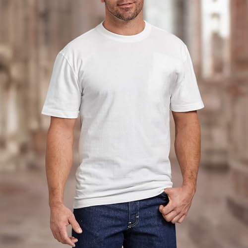 Dickies mens Short Sleeve Heavweight Crew Neck Big-tall Work Utility T Shirt, White, Large Tall US4